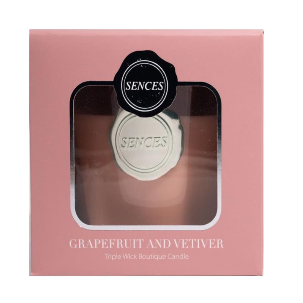 Sences Grapefruit & Vetiver Boxed Luxury Candle Extra Image 1